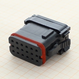 Deutsch DT16-18SA-K004 - 18-poliges Buchsengehaeuse der DT Serie mit verstaerkter Blockdichtungssicherung und Endkappe, Kodierung A