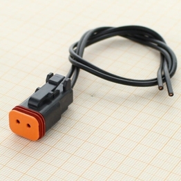 Deutsch DT06-2S-E004 Stecker mit Kabel - 2-poliges Buchsengehaeuse Deutsch DT-Serie, schwarz