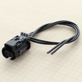 9405601-PT - Vormontiertes 2-poliges gedichtetes MLK 1,2 - L100 schwarzes Buchsengehaeuse mit langem CPA und aktivem TPA, Kodierung A1