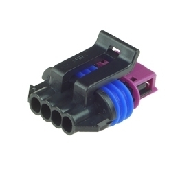 Delphi 15410728 - 4 poliges gedichtetes schwarzes GT 150 Buchsengehause