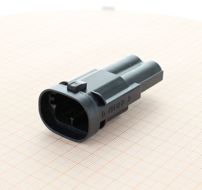 Tyco 1544334-1 Plug - 2 Way Sealed Male Black 8 mm NG1 Connector
