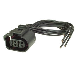 Vormontierter 7 von 8-poliger gedichteter weiblicher Stecker mit Kabel, 2-reihig, Kodierung V