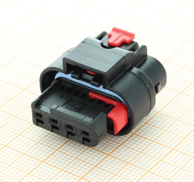 Tyco 1-1456426-5 Stecker - 4-poliges gedichtetes weibliches Clean Body 1.2 mm Steckergehäuse, 1-row, Cod. A