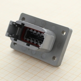 Deutsch DTM04-12PA-L012 - 12 way Male DTM-Series Connector with Welded Flange, Coding A