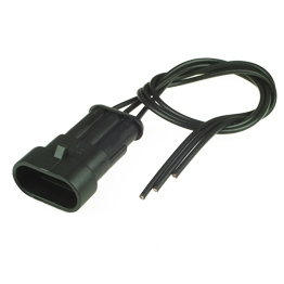 Tyco (AMP) 282105-1-PT - Vormontierter 3-poliger maennlicher Superseal 1.5 Stecker mit Kabel