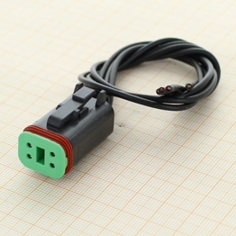 Vormontierter Deutsch DT06-4S-CE06 - 4-poliges Buchsengehaeuse DT Serie mit verstaerkter Blockdichtungssicherung und reduziertem Dichtungsdurchmesser (E-Seal) mit Leitung