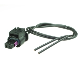 Vormontierter 4H0973702A - 2 poliger gedichteter weiblicher Stecker mit Kabel 1.2 mm, 1-reihig, Cod. A, Variante I, (neutral) Vormontierter 4H0973702A - 2 poliger gedichteter weiblicher Stecker mit Kabel 1.2 mm, 1-reihig, Cod. A, Variante I, (neutral)