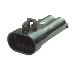 Delphi 15344054 - 2 Way Black Ducon 6.3 Sealed Male Connector