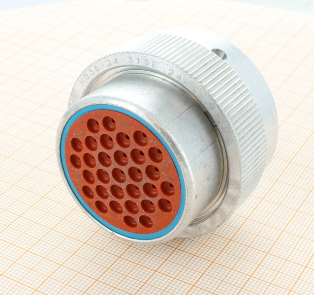 Deutsch HD36-24-31SE Stecker - 31-poliges HD30 Buchsengehäuse mit E-Dichtung, Größe 24