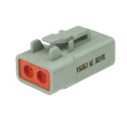 Deutsch DTP06-2S-C015 - 2 Way Plug Deutsch DTP-Series with Reduced Dia. Seal (E-Seal)