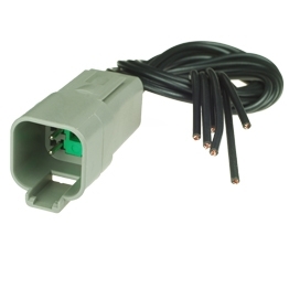 Deutsch DT04-6P-C015 Stecker mit Kabel - 6-poliges Stiftgehaeuse Deutsch DT-Serie mit reduziertem Dichtungsdurchmesser (E-Seal)