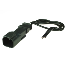 Deutsch DT04-2P-CE09 Stecker mit Kabel - 2-poliges Stiftgehaeuse Deutsch DT-Serie mit reduziertem Dichtungsdurchmesser (E-Seal) und Schrumpfschlauchanschluss, schwarz