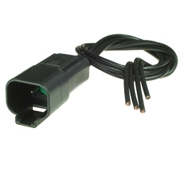 Deutsch DT04-4P-CE02 Stecker mit Kabel - 4-poliges Stiftgehaeuse Deutsch DT-Serie mit reduziertem Dichtungsdurchmesser (E-Seal), schwarz