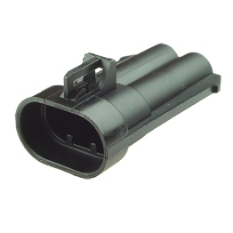 Delphi 15363993 - 2-poliges schwarzes gedichtetes Metri-Pack 630 Stiftgehaeuse