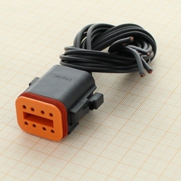 DeyTrade DT06-08SA-CE10-PT - Vormontiertes 8 poliges weibliches Deutsch DT-Serie Buchsengehaeuse mit reduziertem Dichtungsduchmesser (E-Seal) und verstaerkter Dichtung mit Leitung
