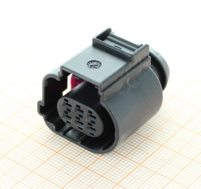 4H0 973 713 D - 6-poliges gedichtetes weibliches Buchsengehäuse 1.5 mm, 2-reihig, Kodierung II, (neutral)