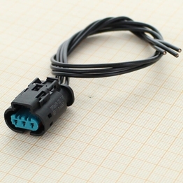 9406509-PT - Vormontiertes 3-poliges gedichtetes MLK 1,2 - L100 blaues Buchsengehaeuse mit aktivem TPA, ohne CPA, Kodierung Z1