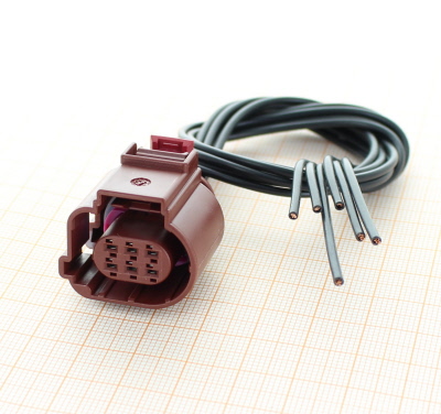 Vormontiertes 4H0 973 713 H - 6-poliges gedichtetes weibliches Buchsengehäuse 1.5 mm mit CPA, 2-reihig , Kodierung II, (neutral)