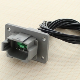 Vormontierter Deutsch DT04-08PA-L012 - 8-poliger grauer Flanschgehaeusestecker DT Serie mit Leitung