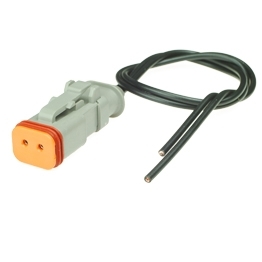 Deutsch DT06-2S-E008 Stecker mit Kabel - 2-poliges Buchsengehaeuse Deutsch DT-Serie mit Schrumpfschlauchanschluss