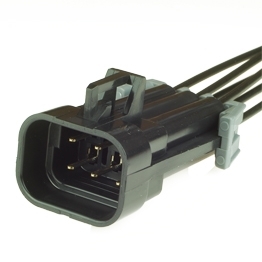 Vormontierter Delphi 12124107 -  6-poliger schwarzer Metri-Pack 150 gedichteter maennlicher Stecker mit Kabel