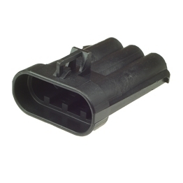 Delphi 15358681 - 3 poliges Delphi Metri-Pack 630 Steckergehaeuse gedichtet schwarz