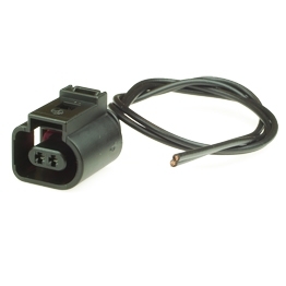Vormontierter 1J0973702 - 2-poliger gedichteter weiblicher Stecker mit Kabel, 1-reihig, Kodierung I, (neutral)