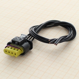 Full assembled 4H0 973 704 C - 4 Way Sealed Female Connector 1.2 mm with CPA, 1-row, Cod. A, Variant II, (neutral)