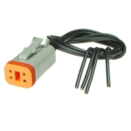 Deutsch DT06-4S-C015 Stecker mit Kabel - 4-poliges Buchsengehaeuse Deutsch DT-Serie mit reduziertem Dichtungsdurchmesser (E-Seal)