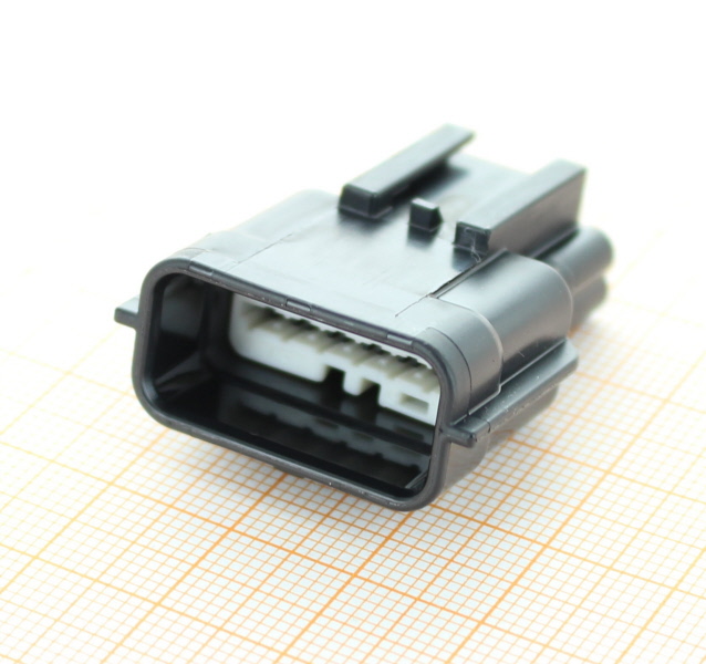 Yazaki 7282-8854-30 Stecker - 12-poliges schwarzes gedichtetes männliche RH-Serie Stiftgehäuse