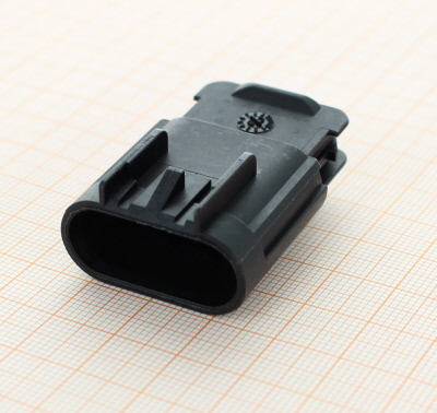 Delphi 15326623 - 3 Way Black Sealed Male GT 280 Connector Assembly