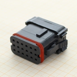 Deutsch DT16-18SB-K004 - 18-poliges Buchsengehaeuse der DT Serie mit verstaerkter Blockdichtungssicherung und Endkappe, Kodierung B
