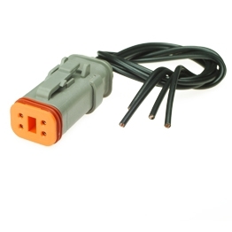 Deutsch DT06-4S-E008 Stecker mit Kabel - 4-poliges Buchsengehaeuse Deutsch DT-Serie mit Schrumpfschlauchanschluss