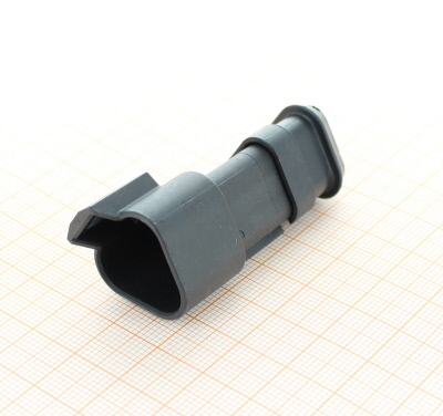 DT04-3P-EE01 Deutsch Stecker - 3-poliges DT Serie Buchsengehäuse mit Schrumpfschlauchanschluss, schwarz