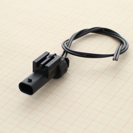 9302221-PT - Vormontiertes 2-poliges gedichtetes MLK 1,2 schwarzes Stiftgehaeuse mit passivem TPA, ohne CPA, Kodierung A